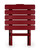 Table,Adirondack Style,Quick-Folding,Plastic,LG,Red (E/F) 51694