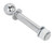 Hitch Ball, Chrome, 15K, 2-5/16" Dia Ball, 7.5" Shank (R6) 48760