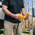 Camco Power Grip Electrical Offset Adapter — 50 amp to 30 amp RV Power Adapter — Offset Design to Relieve Cord Stress 55135