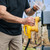 Camco Power Grip Electrical Offset Adapter — 50 amp to 30 amp RV Power Adapter — Offset Design to Relieve Cord Stress 55135