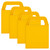 Camco RV Stabilizer Jack Pads — 6 3/16" x 6 3/16" Support Area — Resin Pads Keep Jacks from Sinking into the Ground — Interlocking Design with Handy Storage Strap — 4-Pack — Yellow — Made in the USA 44595
