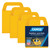 Camco RV Stabilizer Jack Pads — 6 3/16" x 6 3/16" Support Area — Resin Pads Keep Jacks from Sinking into the Ground — Interlocking Design with Handy Storage Strap — 4-Pack — Yellow — Made in the USA 44595