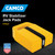 Camco RV Stabilizer Jack Pads — 6 3/16" x 6 3/16" Support Area — Resin Pads Keep Jacks from Sinking into the Ground — Interlocking Design with Handy Storage Strap — 4-Pack — Yellow — Made in the USA 44595