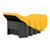 Camco Curved Camper/RV Leveler & RV Wheel Chock — Heavy-Duty Honeycomb Design — Includes Non-Slip Rubber Grippers on Wheel Chock — Compatible w/Trailers Up to 30,000 lb — 1-Pack 44423