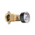 Camco Brass Marine/RV Water Pressure Regulator with Gauge–Protects RV Kitchen Small Appliances, Plumbing & Hoses– Reduces Water Pressure to Safe 40-50 PSI–Drinking Water Safe—Monitoring Gauge 40064