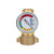 Camco Brass Marine/RV Water Pressure Regulator with Gauge–Protects RV Kitchen Small Appliances, Plumbing & Hoses– Reduces Water Pressure to Safe 40-50 PSI–Drinking Water Safe—Monitoring Gauge 40064