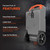 Camco Rhino Camper/RV Portable Waste Tank – 21-Gallon – Large, Heavy-Duty No-Flat Wheels – Includes Removable Steel Tow Adapter, 3' RV Sewer Hose, & More RV Accessories 39002
