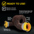 Camco Revolution 10' Camper/RV Sewer Hose Extension — Simplified RV Waste Management with Pre-Attached 360° Rotating Fittings — Includes Wire Guards 39639