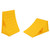 Camco RV Wheel Chocks — Provide Safe and Secure Trailer Parking — Compatible with Wheels Up to 26" in Diameter — Bright Yellow for Visibility — 2-Pack 44414
