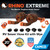 Camco RhinoEXTREME 20' Camper/RV Sewer Hose Kit – For RVs with Two Separate Holding Tank Valves – Includes 360° Clear Swivel Wye Fitting, Removable 4-in-1 Adapter for Easy RV Storage and Organization, etc. 21056