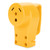 Camco Power Grip RV Replacement Female Receptacle — 30 Amp RV Outlet — Rated for 125V/3750W — Features Ergonomic Power Grip Handle — Yellow 55343