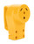 Camco Power Grip RV Replacement Female Receptacle — 30 Amp RV Outlet — Rated for 125V/3750W — Features Ergonomic Power Grip Handle — Yellow 55343