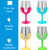 Camco Life is Better at the Campsite Wine Tumbler Set, 4-Pack (Green/Yellow/Blue/Pink) 53068