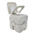 Camco 5.3-Gallon Portable Travel Toilet — Features Detachable Holding Tank w/Sealing Slide Valve & Bellow-Type Flush — Easy Transport w/Compact Lightweight Design & Carry Handle 41541