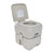 Camco 5.3-Gallon Portable Travel Toilet — Features Detachable Holding Tank w/Sealing Slide Valve & Bellow-Type Flush — Easy Transport w/Compact Lightweight Design & Carry Handle 41541