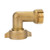 Camco 90-Degree Hose Elbow For RVs — Solid Brass Construction— Certified Lead-Free — Features Convenient Easy Grip Connector — For RV Water Hoses, Residential Outdoor Faucets, & More 22505
