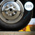 Camco Standard RV Wheel Chock, For Tires Up to 26", Keeps Your Trailer Securely In Place for Easy Re-Hitching, Yellow, Made in the USA 44412