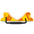 Super Wheel Chock, Double w/Rope, Yellow (E/F) 44478