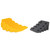 Camco Curved Camper/RV Levelers & RV Wheel Chocks — Heavy-Duty Honeycomb Design — Includes Non-Slip Rubber Grippers on Wheel Chock — Compatible w/Trailers Up to 30,000 lb — 2-Pack 44425