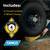 Camco Curved Camper/RV Levelers & RV Wheel Chocks — Heavy-Duty Honeycomb Design — Includes Non-Slip Rubber Grippers on Wheel Chock — Compatible w/Trailers Up to 30,000 lb — 2-Pack 44425