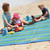 Handy Mat w/Strap, 60"x78" Blue/Green Asymmetric Stripe(E/F) 42805