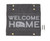 LIBATC-Step Rug, PVC Scrub,17.5" x 18" Gray, Welcome Home 53196