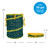 Camco Life is Better at the Campsite Pop-Up Utility Container, 24" x 18", Green Grid 53490