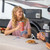 Camco Life is Better at the Campsite 20 oz. Stainless Steel Tumbler, Palm Trees & RVs on Pink 53322