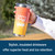 Camco Life is Better at The Campsite 20oz Painted Tumbler | Features Superior Heat/Ice Retention & Unique Design of "Life’s a Trip!” | Crafted of Kitchen-Grade Stainless Steel | Orange/Yellow (53318) 53318