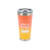 Camco Life is Better at The Campsite 20oz Painted Tumbler | Features Superior Heat/Ice Retention & Unique Design of "Life’s a Trip!” | Crafted of Kitchen-Grade Stainless Steel | Orange/Yellow (53318) 53318