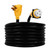 Camco Power Grip 50 Amp RV Extension Cord/Level 2 EV Charger, 25' Length, 125/250 Volts/12500 Watts — 6/3 + 8/1-Gauge Wires — NEMA 14-50P Standard x SS2-50R Locking — ETL Listed to CSA/UL Standards 55542