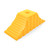 Camco Tandem RV Wheel Chock, For Tires Up to 26", Keeps Your Tandem-Axle Trailer Securely In-Place for Easy Re-Hitching, Yellow, Made in the USA 44435