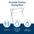 Camco Portable Clothes Drying Rack | Features 3 Horizontal Drying Rods & Adjusts from 60" to 95" Long | Great for Camping, RVing, Beach Blankets, Towels, Bath Towels and More (51339) 51339