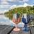 Camco Life is Better at the Campsite Wine Tumblers, 2-Pack (Navy/Peach) 51917