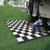 Outdoor Mat - 9' x 12' Checkered, Black/White (E/F) 42827