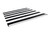 Outdoor Mat - 6' x 9' Stripe, Charcoal/White (E/F) 42873