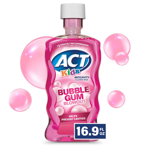 ACT Kids' Bubblegum - Grape - Watermelon Fluoride Rinse