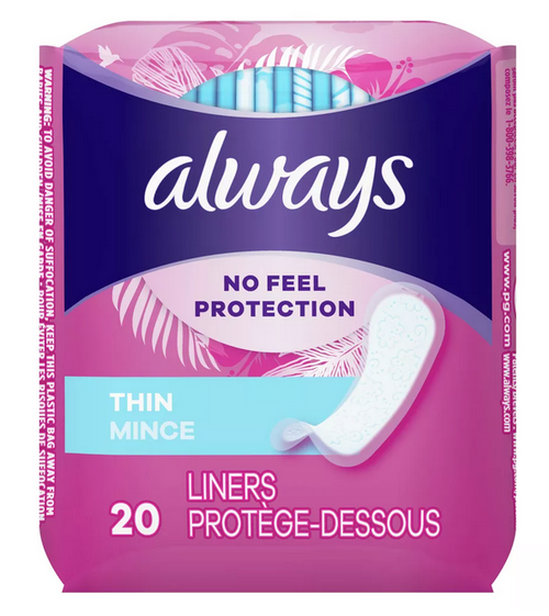 Always Dailies Thin Unscented Panty Liners