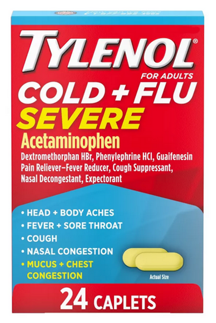 Tylenol Cold & Flu Severe Multi Symptom Caplets - Acetaminophen Tylenol Cold & Flu Severe Multi Symptom Caplets - Acetaminophen