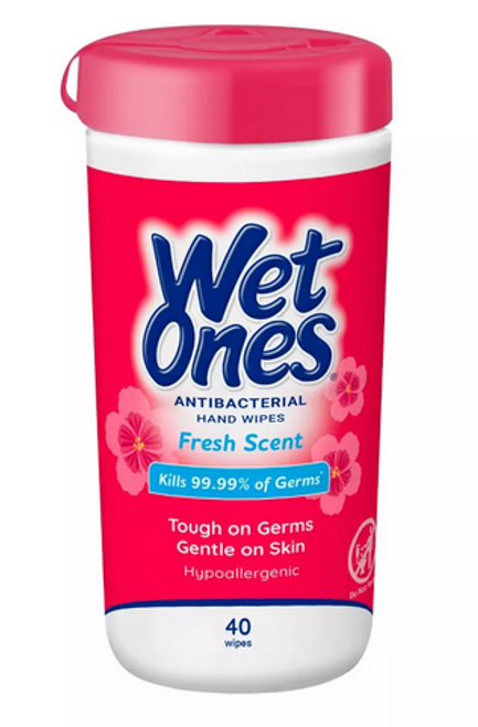 Wet Ones Antibacterial Hand Wipes Canister