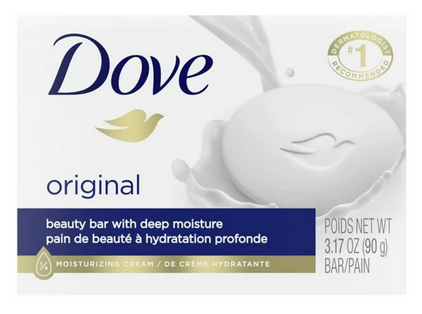Dove Original Deep Moisturizing Beauty Bar Soap, Unscented