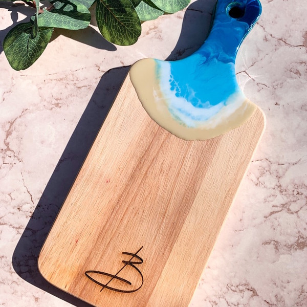 Beach Waves Epoxy Resin Cutting/Serving Board