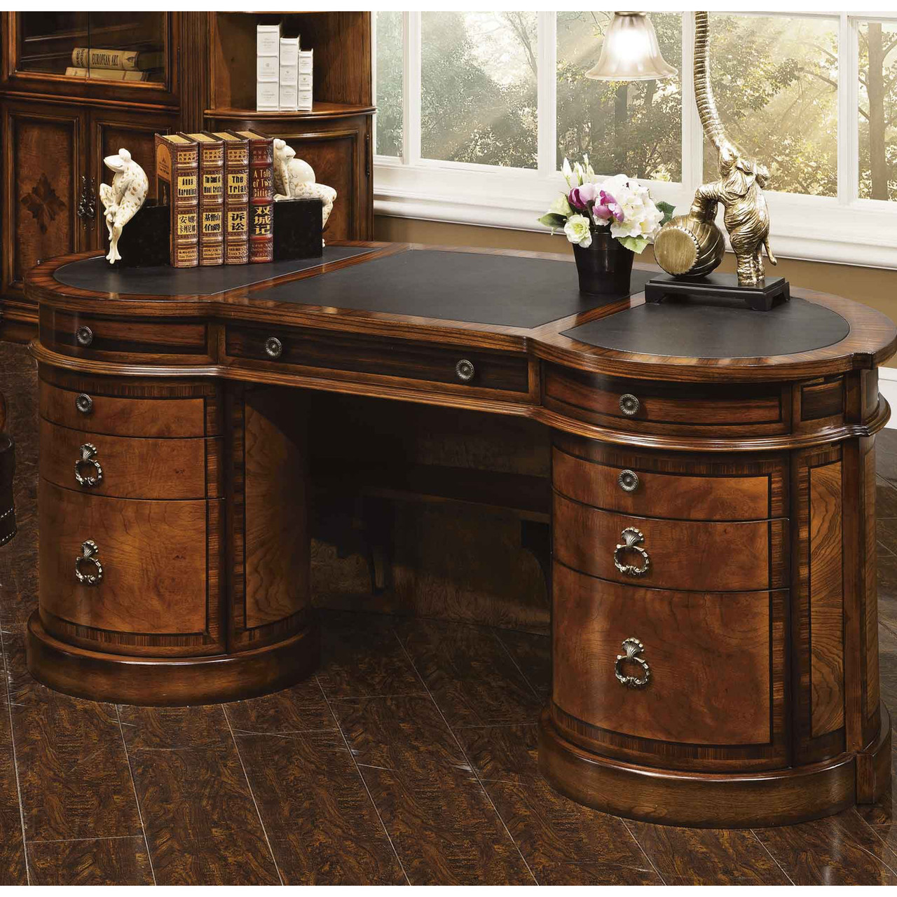 kidney shaped executive desk