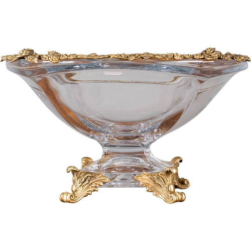 Bronze and Crystal Large Bowl