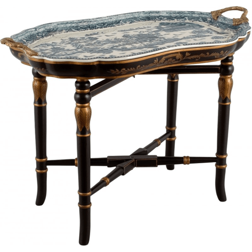 View of the Blue Willow Tray Table 