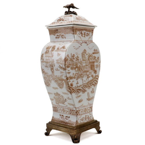 Golden Toile Jar