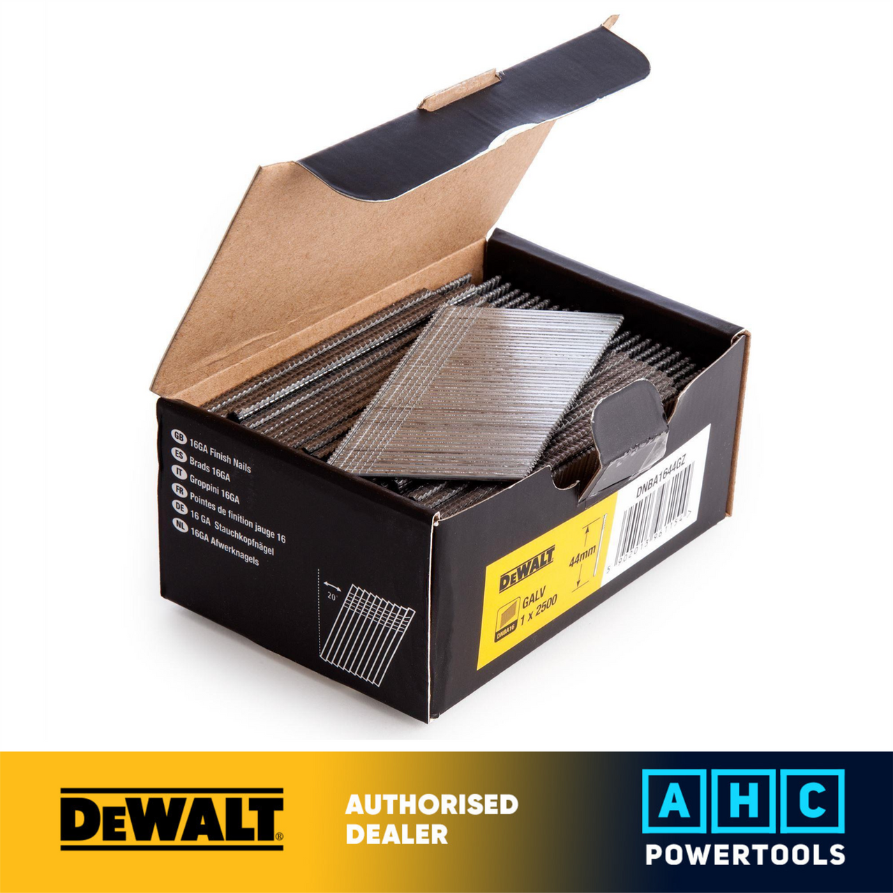 Dewalt DNBA1663GZ 63mm 16 Gauge Angled Galvanised 2nd Fix Nails replaces DT9904