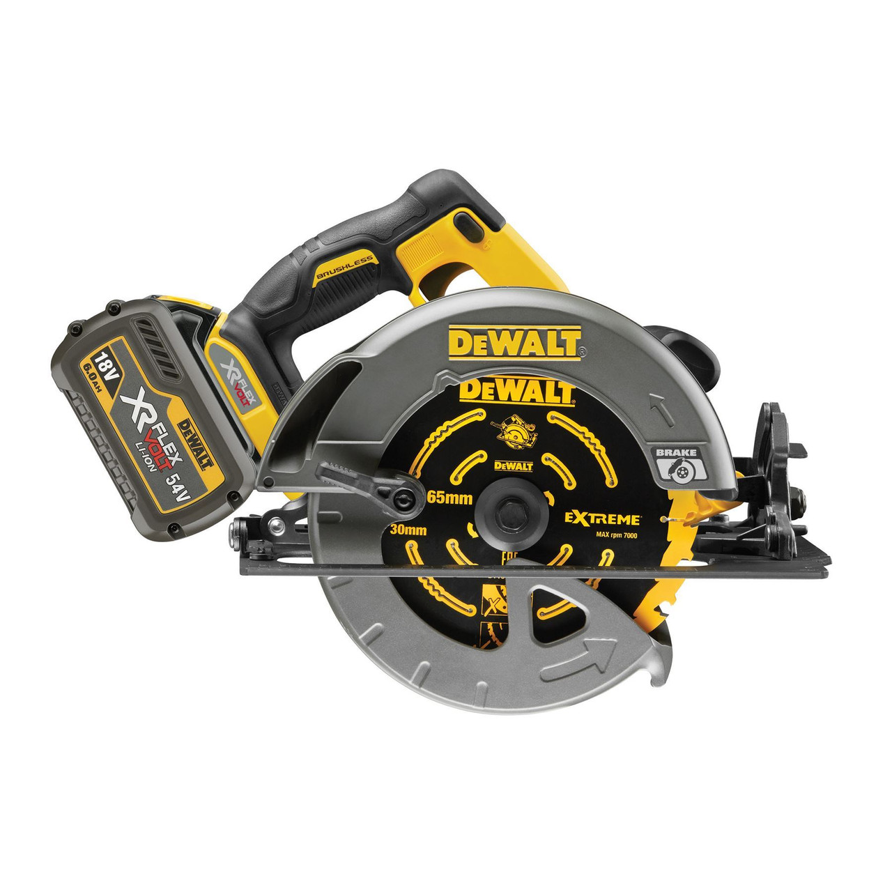 Dewalt DCS575T2 Circular Saw XR Flexvolt 54V Cordless 190mm 2 x 6.0Ah Batteries