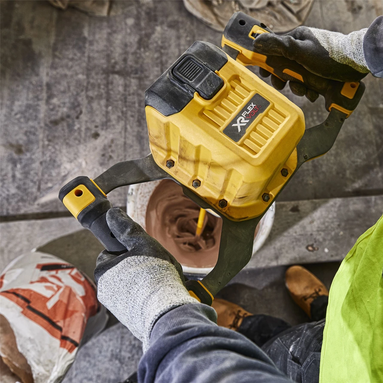 Dewalt DCD240X2 54V XR Flexvolt Brushless Paddle Mixer (2 x 9.0Ah Batteries)
