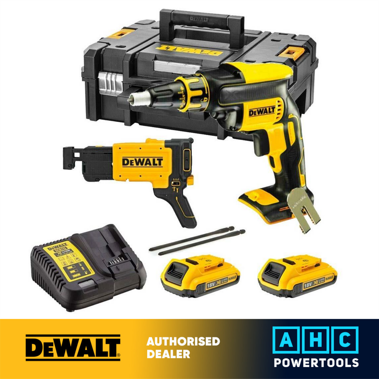 Dewalt DCF620D2K Collated Drywall Screwdriver 18V Cordless Brushless (2 x 2Ah Batteries)